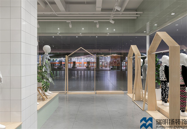 童裝店裝修設(shè)計效果圖-小清新童裝店設(shè)計